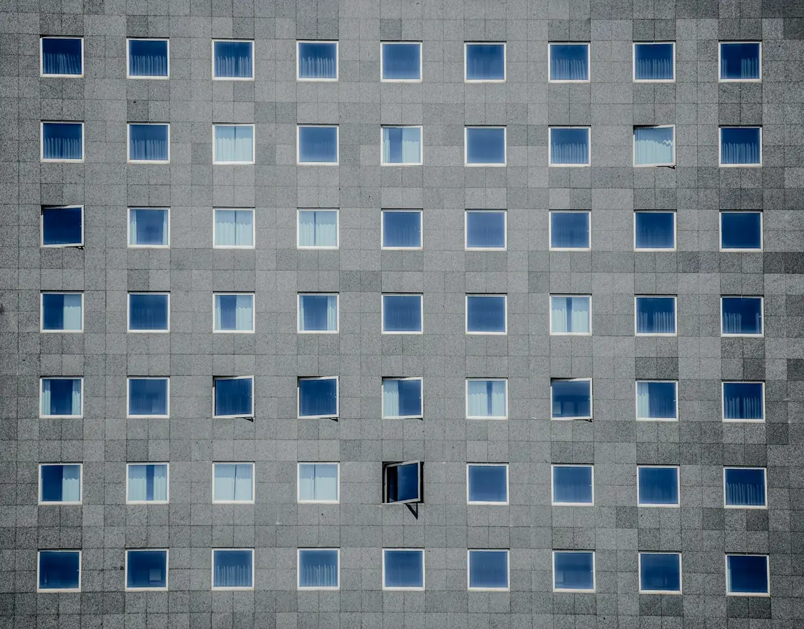 Concrete/mineral façade of a building